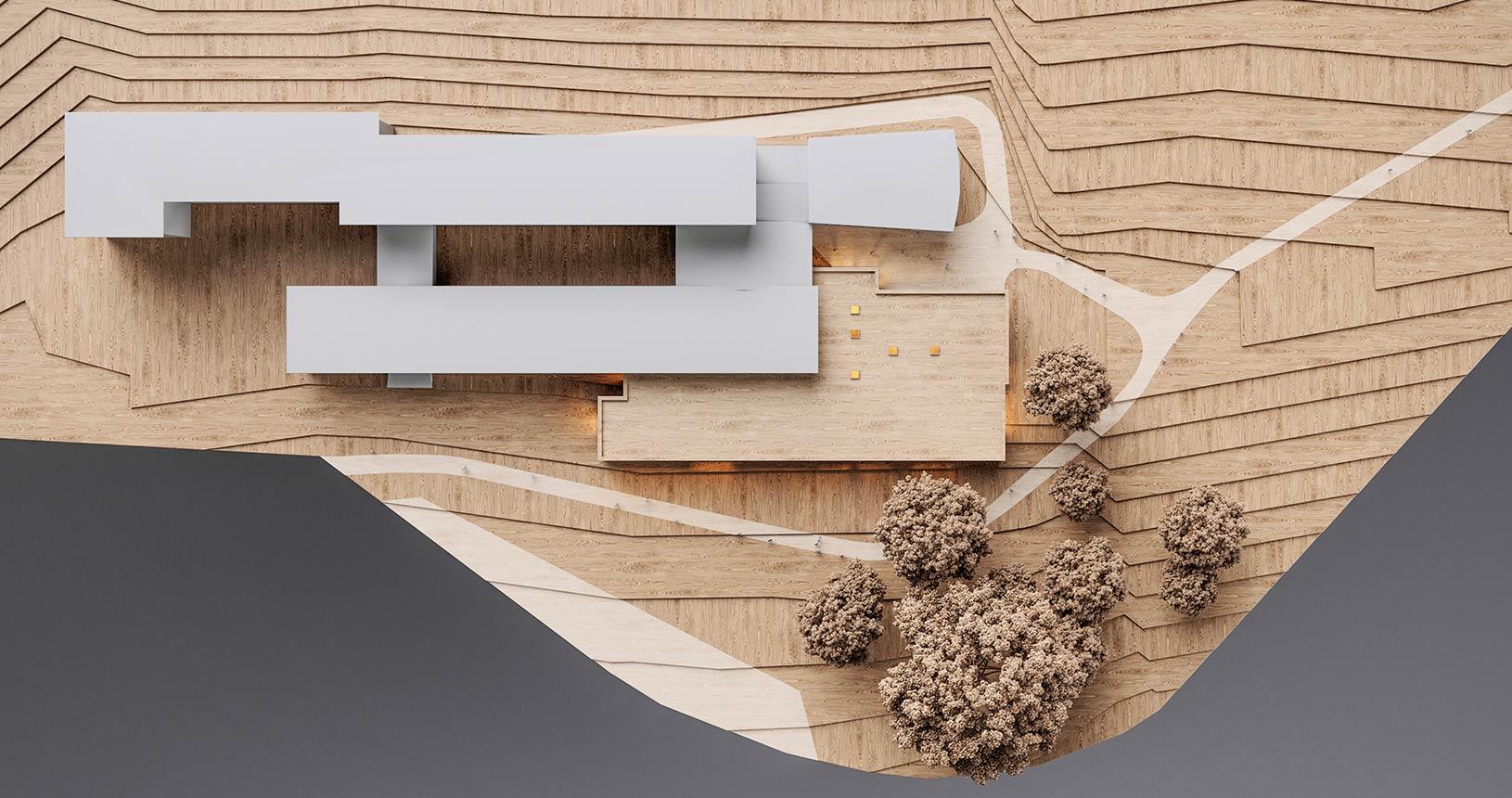 3D Lageplan Entwurf Schule